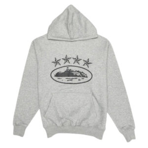 Corteiz 4starz Alcatraz Grau Hoodie